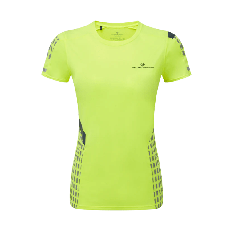 Running T-Shirt - Women's Ronhill Tech Afterhours Short Sleeve T-Shirt Fluorescent Yellow
