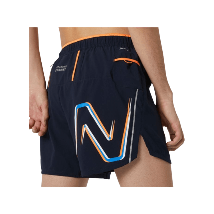 Running Shorts - Men’s New Balance Graphic Impact 5 Inch Black