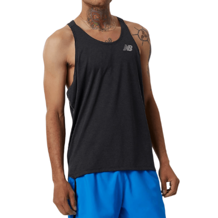 Running Top and Singlets - Men's New Balance Impact Singlet Black