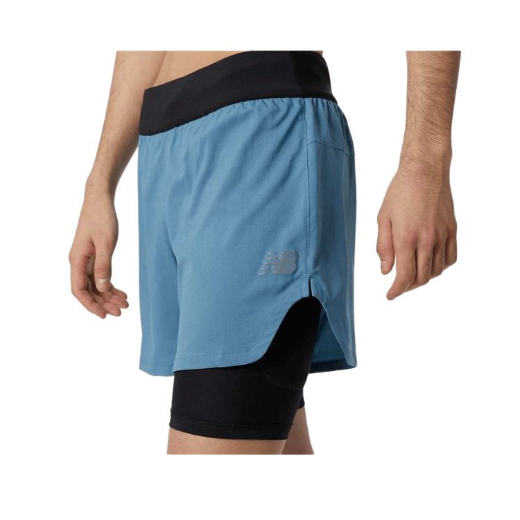 Running Shorts - Men's New Balance Q Speed 2 in 1 Shorts Blue