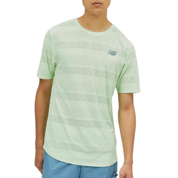 Running T-Shirt - Men's New Balance Q Speed Jacqard Green