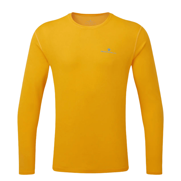 Running Long Sleeves - Men's RonHill Core L/S T-Shirt Yellow