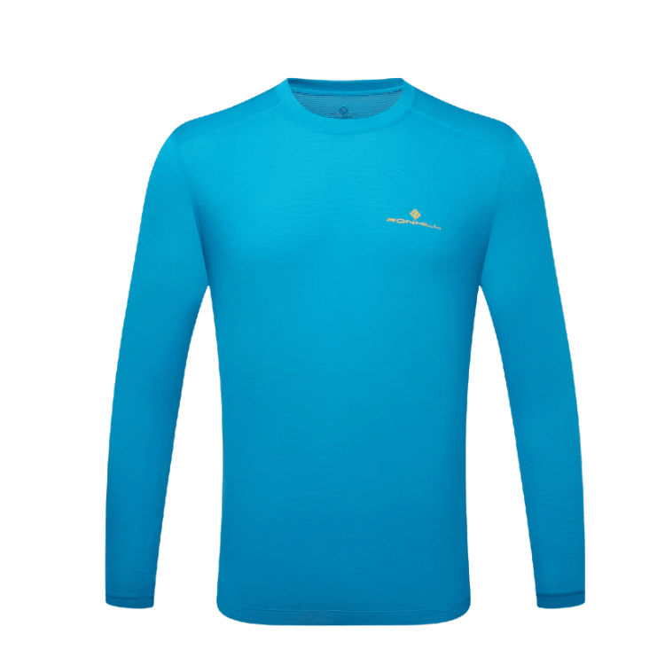 Running Long Sleeve - Men's RonHill Tech Long Sleeve T-Shirt Blue