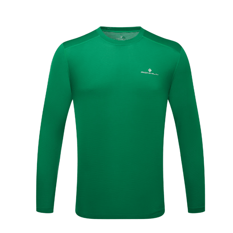 Running Long Sleeve - Men's RonHill Tech Long Sleeve T-Shirt Green