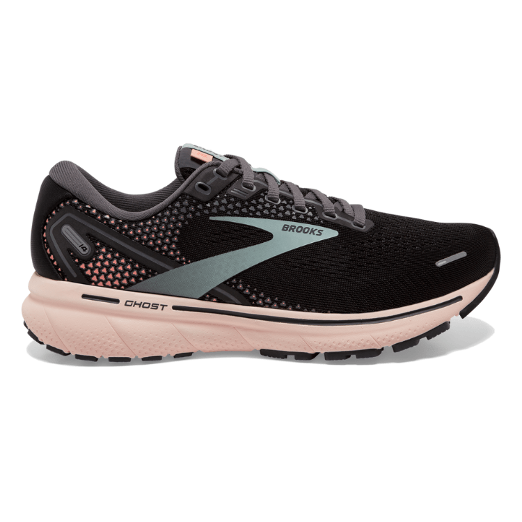 Running Shoe - Women's Brooks Ghost 14 Black Peach