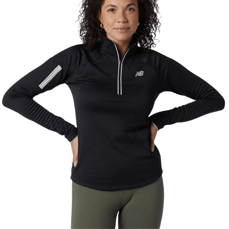 Running Jacket - Women's New Balance Heat Half Zip Black