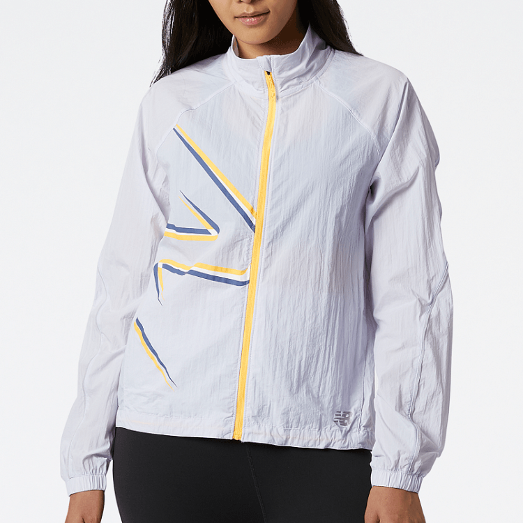 Running Jacket - Women's New Balance Printed Impact Light Jacket White