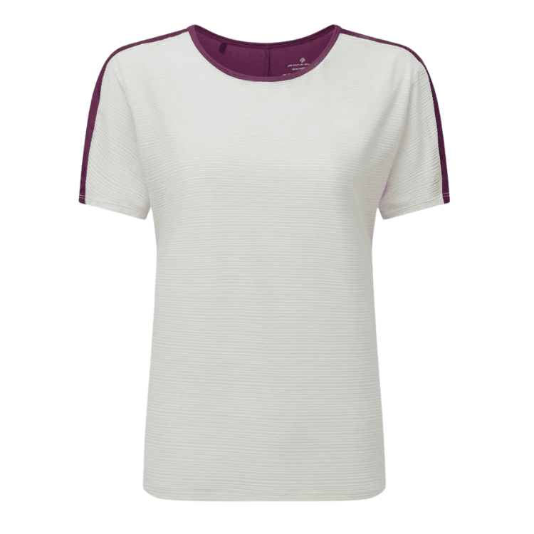 Running T-Shirt - Women's RonHill Life Wellness T-Shirt White and Purple