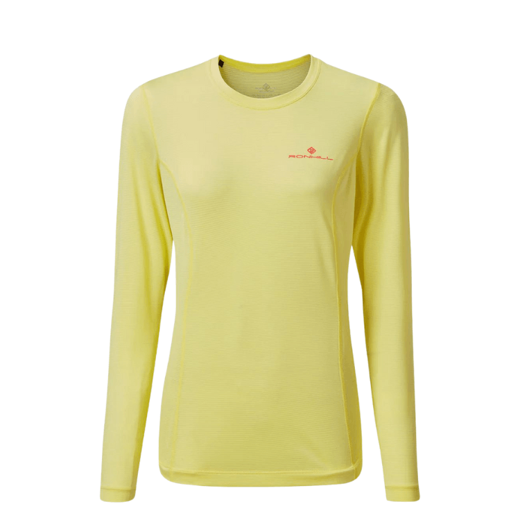 Running Long Sleeve Shirt - Women's RonHill Tech Long Sleeve T-Shirt Yellow